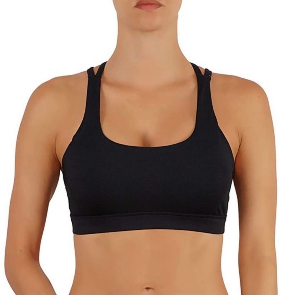Black Cross-Strap Sports Bra